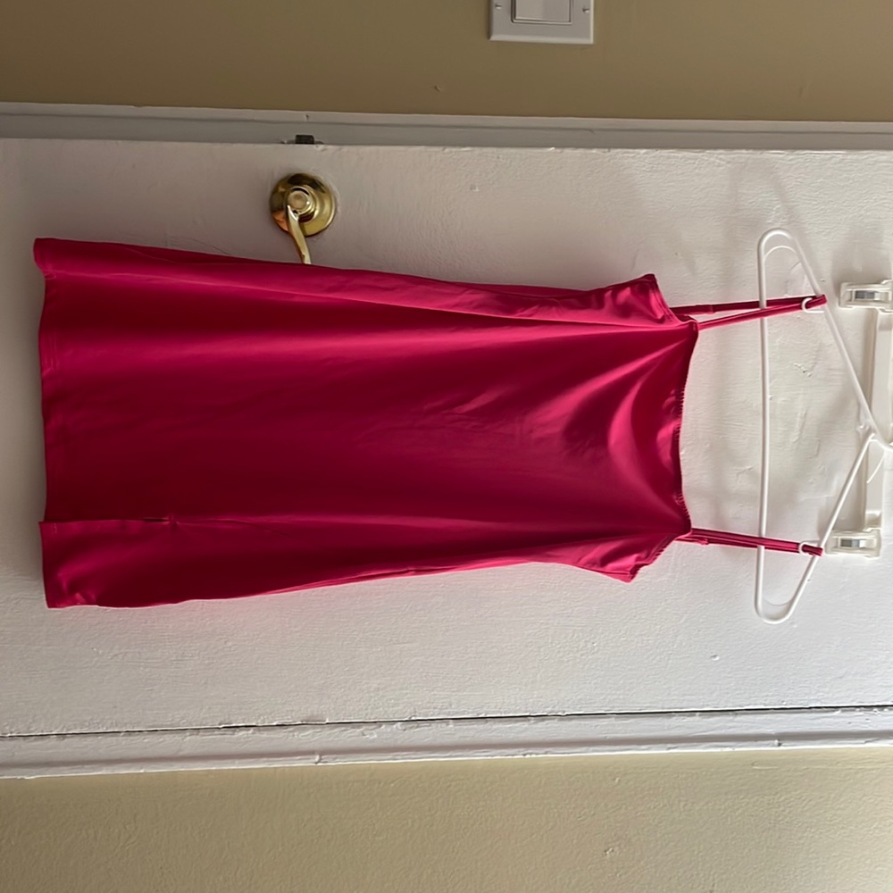 hot pink bodycon mini dress